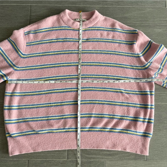 Mason Prince M.P Studios Japan Oversized Slouchy Drop Shoulder Sweater Pink 1 - Picture 12 of 13